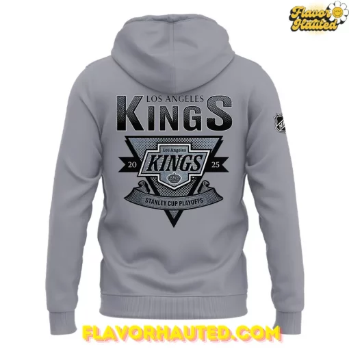 Los Angeles Kings Stanley Cup Playoffs 2025 Victory Grey Hoodie