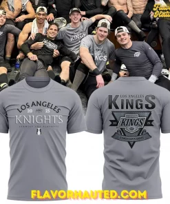 Los Angeles Kings Stanley Cup Playoffs 2025 Victory Grey T-Shirt