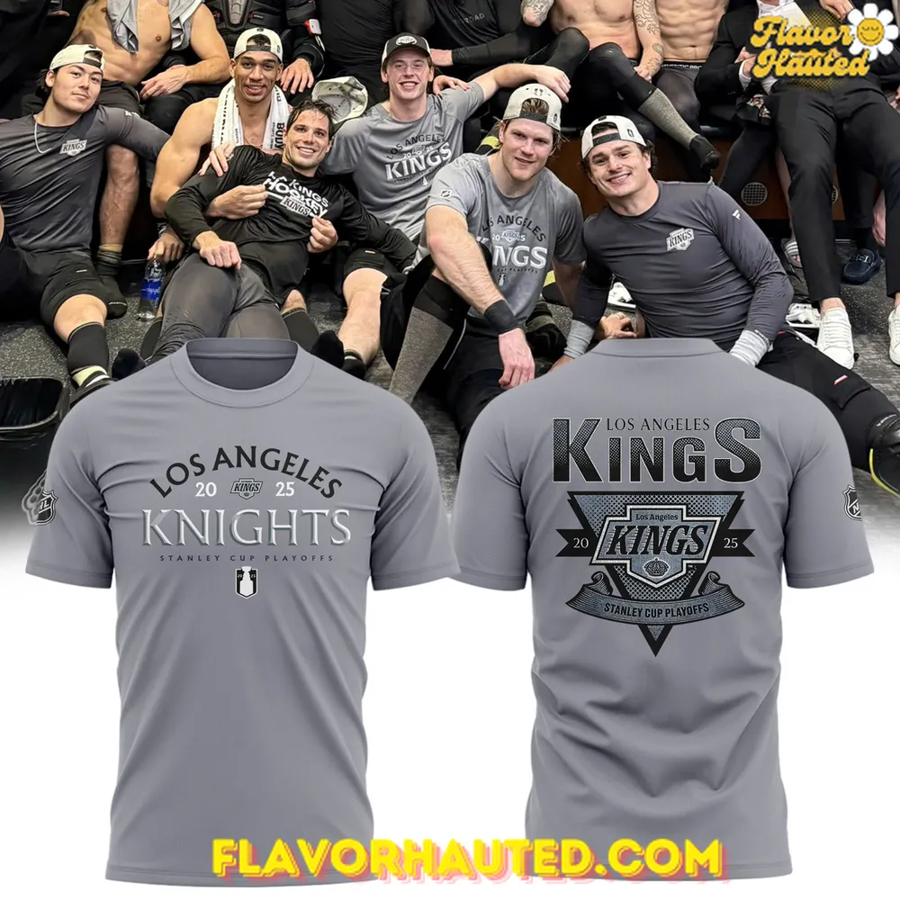 Los Angeles Kings Stanley Cup Playoffs 2025 Victory Grey T-Shirt Los Angeles Kings Stanley Cup Playoffs 2025 Victory Grey T-Shirt