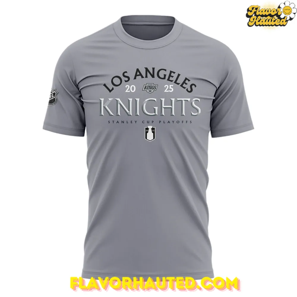 Los Angeles Kings Stanley Cup Playoffs 2025 Victory Grey T-Shirt Los Angeles Kings Stanley Cup Playoffs 2025 Victory Grey T-Shirt