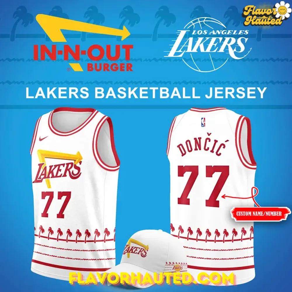 Los Angeles Lakers x In-N-Out Burger Custom Basketball Jersey Los Angeles Lakers x In-N-Out Burger Custom Basketball Jersey