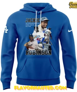 MLB Jackie Robinson #42 Dodgers Blue Hoodie