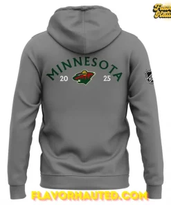 Minnesota Wild Stanley Cup Playoffs 2025 Grey Hoodie 3