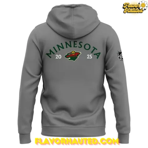 Minnesota Wild Stanley Cup Playoffs 2025 Grey Hoodie