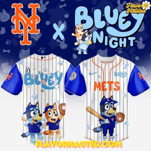 New York Mets MLB x Bluey And Bingo 2025 Limited Baseball Jersey