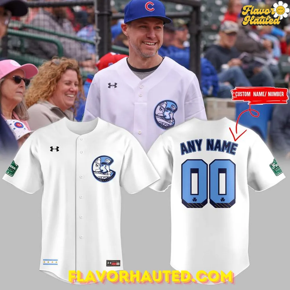 Notre Dame Fighting Irish x Chicago Cubs Baseball Jersey Notre Dame Fighting Irish x Chicago Cubs Baseball Jersey