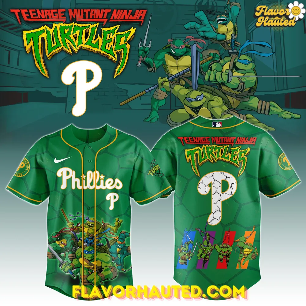Philadelphia Phillies x Ninja Turtles Night Game 2025 Baseball Jersey Philadelphia Phillies x Ninja Turtles Night Game 2025 Baseball Jersey