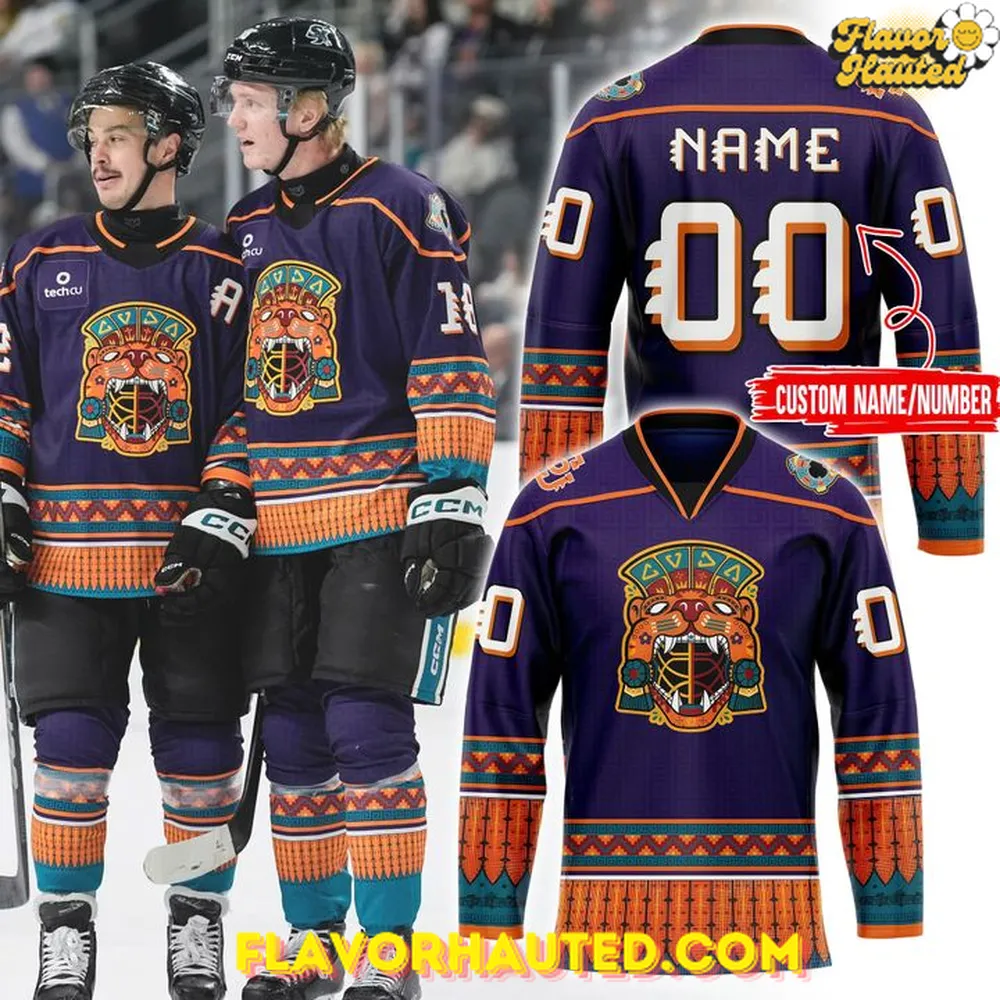 SJ Barracuda x Tigres Del Mar 2025 Special Hockey Jersey SJ Barracuda x Tigres Del Mar 2025 Special Hockey Jersey