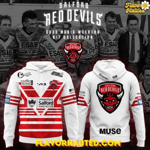 Salford Red Devils 2025 Magic Weekend Kit Collection Hoodie