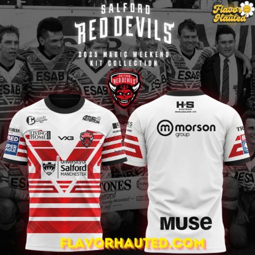 Salford Red Devils 2025 Magic Weekend Kit Collection T-Shirt