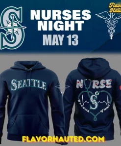 Seattle Mariners Nurses Night Navy Blue Hoodie
