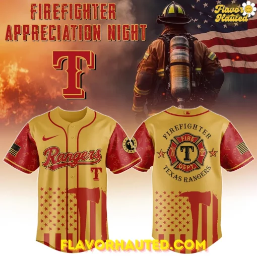Texas Rangers MLB x 2025 Firefighter Appreciation Night Special Jersey