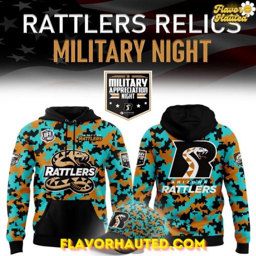 Arizona Rattlers 2025 Military Night Special Camo Hoodie