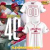 Arkansas Razorbacks Baseball 2025 White Limited Baseball Jersey