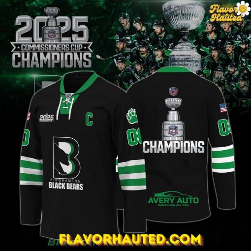 Binghamton Black Bears Champions Commissioner’s Cup 2025 Special Hockey Jersey