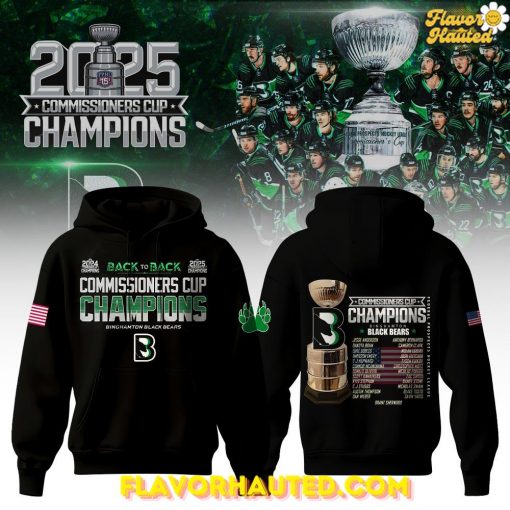 Binghamton Black Bears Champions Commissioner’s Cup 2025 Special Hoodie