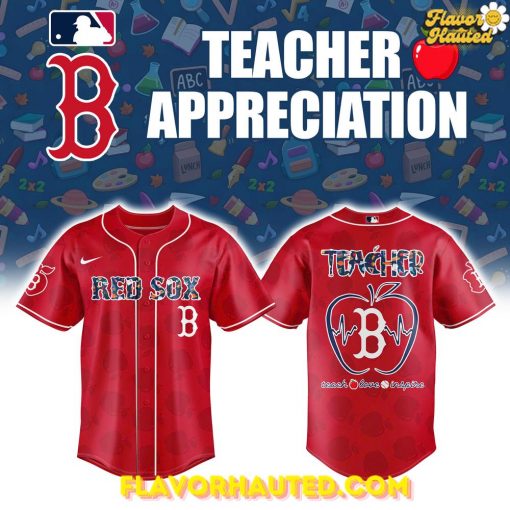 Boston Red Sox Teacher Appreciation Special Red Baseball Jersey