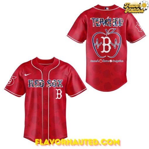 Boston Red Sox Teacher Appreciation Special Red Baseball Jersey