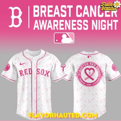 Boston Red Sox x 2025 Cancer Awareness Night Special Baseball Jersey