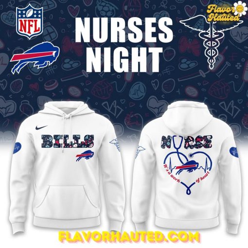 Buffalo Bills Nurses Night Game Special White Hoodie