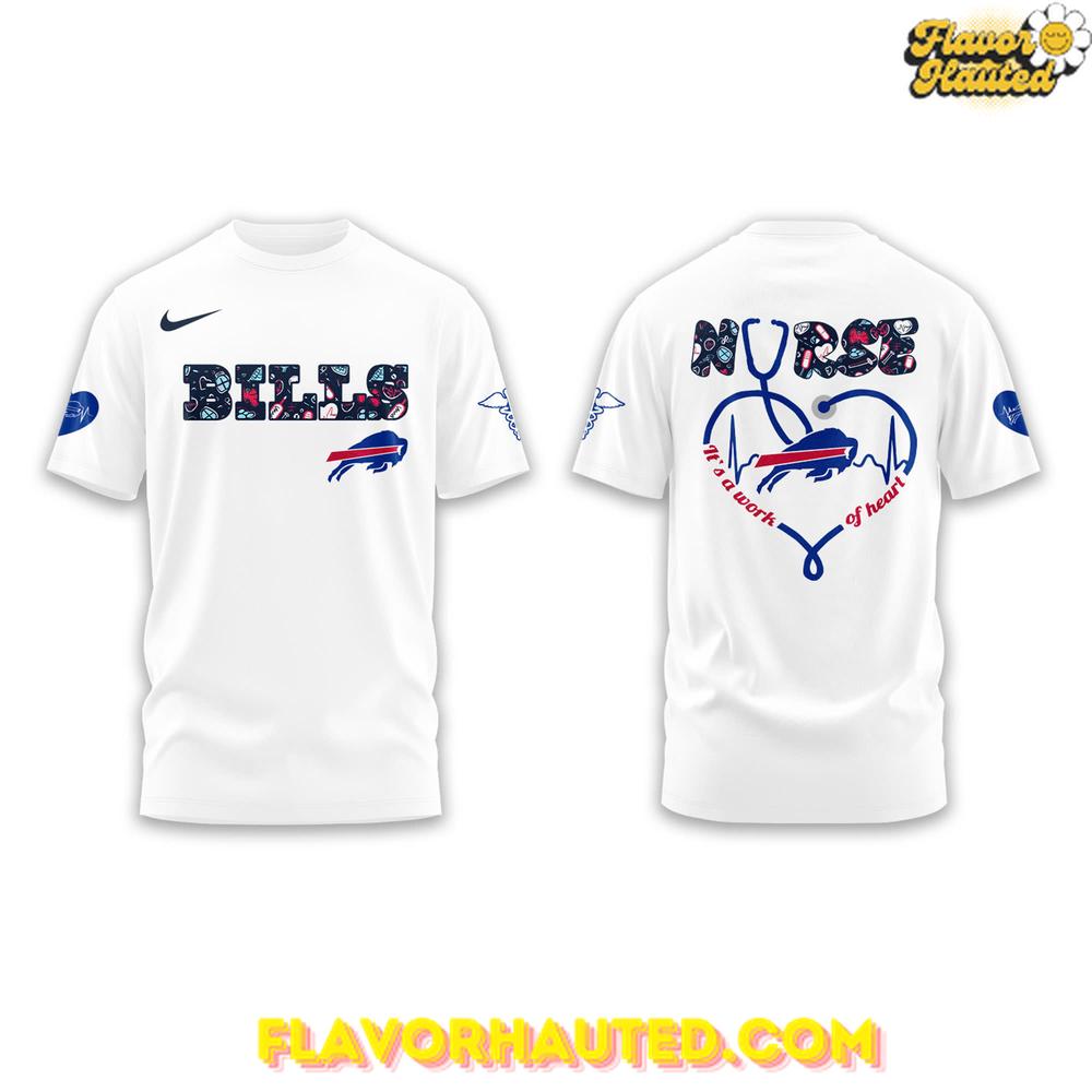 Buffalo Bills Nurses Night Game Special White T-Shirt Buffalo Bills Nurses Night Game Special White T-Shirt