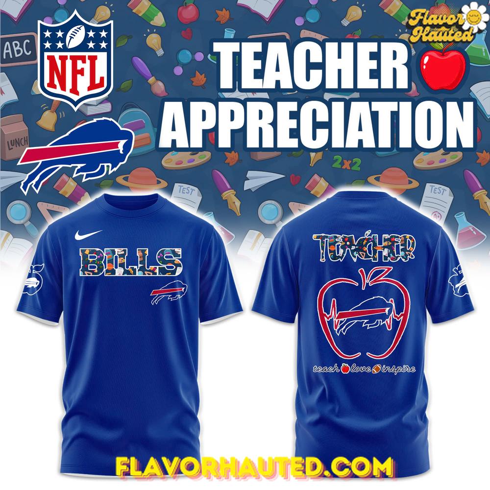 Buffalo Bills Teacher Appreciation Limited Blue T-Shirt Buffalo Bills Teacher Appreciation Limited Blue T-Shirt