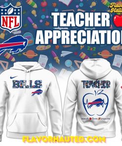 Buffalo Bills Teacher Appreciation Special White Hoodie