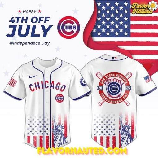 Chicago Cubs Happy 4th of July Independence Day Jersey 2025