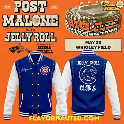 Chicago Cubs x 2025 Jelly Roll Wrigley Field Concert Special Bomber Jacket