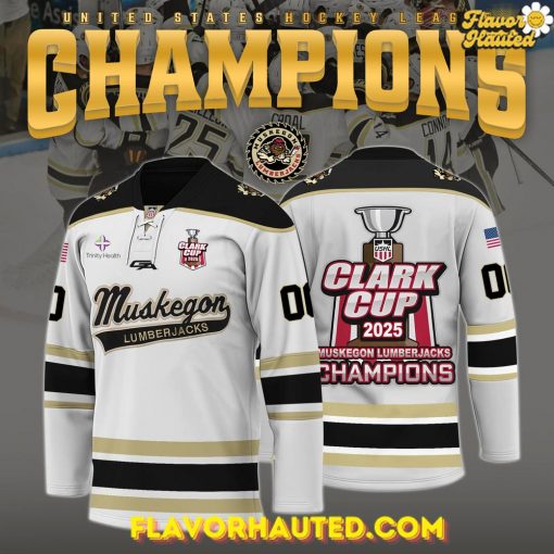 Clark Cup 2025 Muskegon Lumberjacks Champions Limited Hockey Jersey