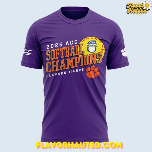Clemson Tigers 2025 ACC Softball Champions Limited T-Shirt