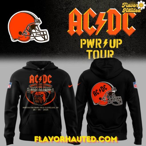Cleveland Browns AC/DC PWR Up Tour Special Black Hoodie