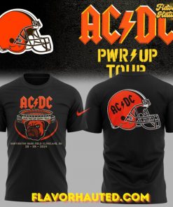 Cleveland Browns AC/DC PWR Up Tour Special Black T-Shirt