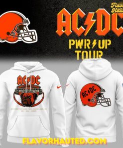 Cleveland Browns AC/DC PWR Up Tour Special White Hoodie
