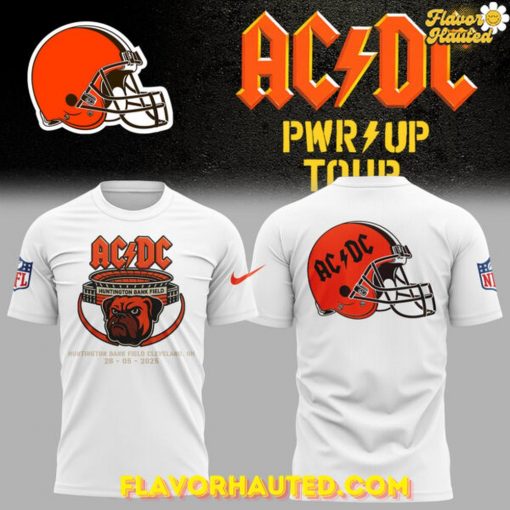 Cleveland Browns AC/DC PWR Up Tour Special White T-Shirt