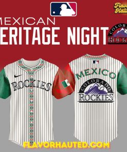 Colorado Rockies 2025 Mexican Heritage Night Striped Jersey