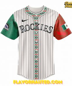 Colorado Rockies 2025 Mexican Heritage Night Striped Jersey