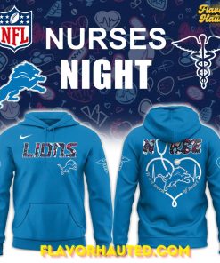 Detroit Lions Nurses Night Limited Blue Hoodie