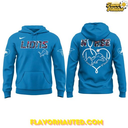 Detroit Lions Nurses Night Limited Blue Hoodie