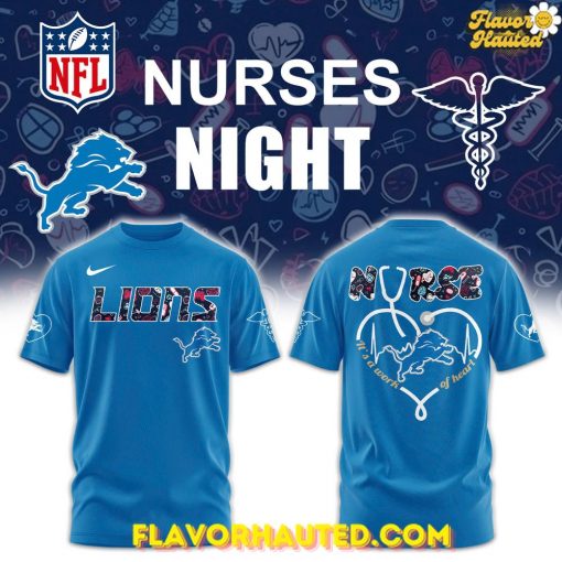 Detroit Lions Nurses Night Limited Blue T-Shirt