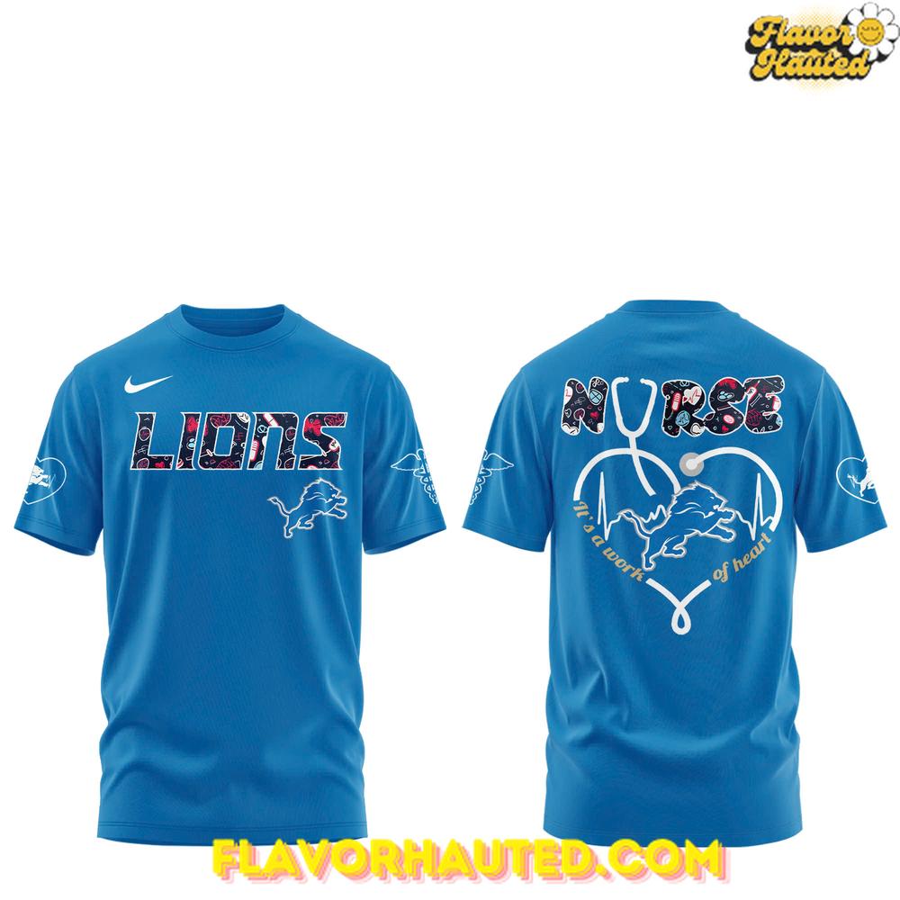 Detroit Lions Nurses Night Limited Blue T-Shirt Detroit Lions Nurses Night Limited Blue T-Shirt