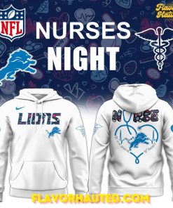 Detroit Lions Nurses Night Special White Hoodie