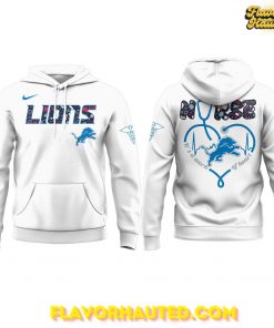 Detroit Lions Nurses Night Special White Hoodie