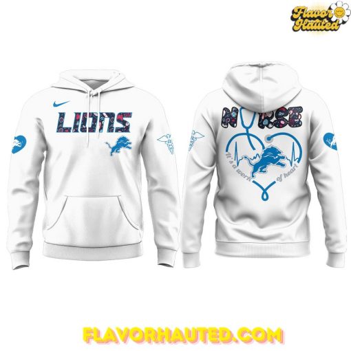 Detroit Lions Nurses Night Special White Hoodie