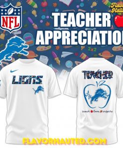 Detroit Lions Teacher Appreciation Limited White T-Shirt