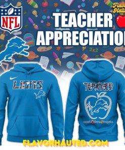 Detroit Lions Teacher Appreciation Special Blue Hoodie