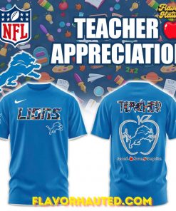 Detroit Lions Teacher Appreciation Special Blue T-Shirt