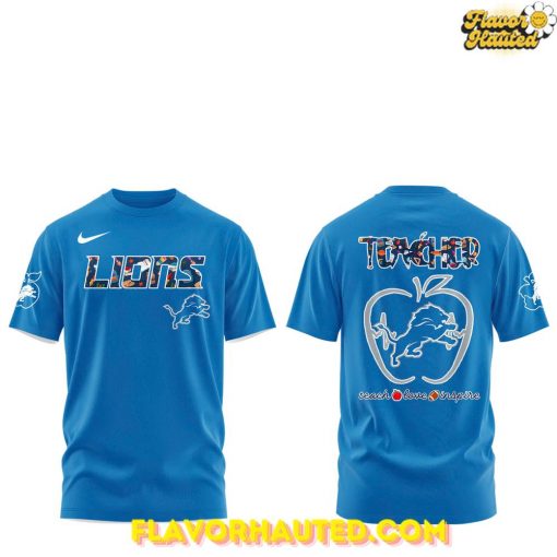 Detroit Lions Teacher Appreciation Special Blue T-Shirt