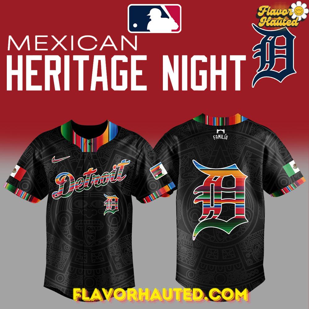 Detroit Tigers Mexican Heritage Night Special Black Baseball Jersey Detroit Tigers Mexican Heritage Night Special Black Baseball Jersey