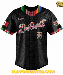 Detroit Tigers Mexican Heritage Night Special Black Baseball Jersey
